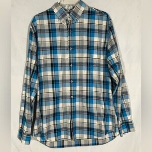 LL BEAN PLAID TRADITIONAL FIT WRINKLE FREE LONG SLEEVE OUTDOOR SHIRT MENS MEDIUM